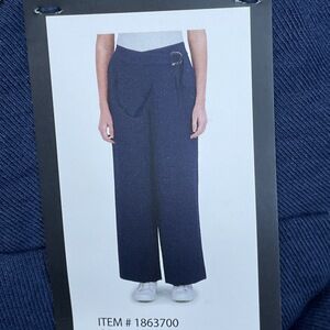DKNY Women's Size 14 Wide Leg Pants Navy e0458
